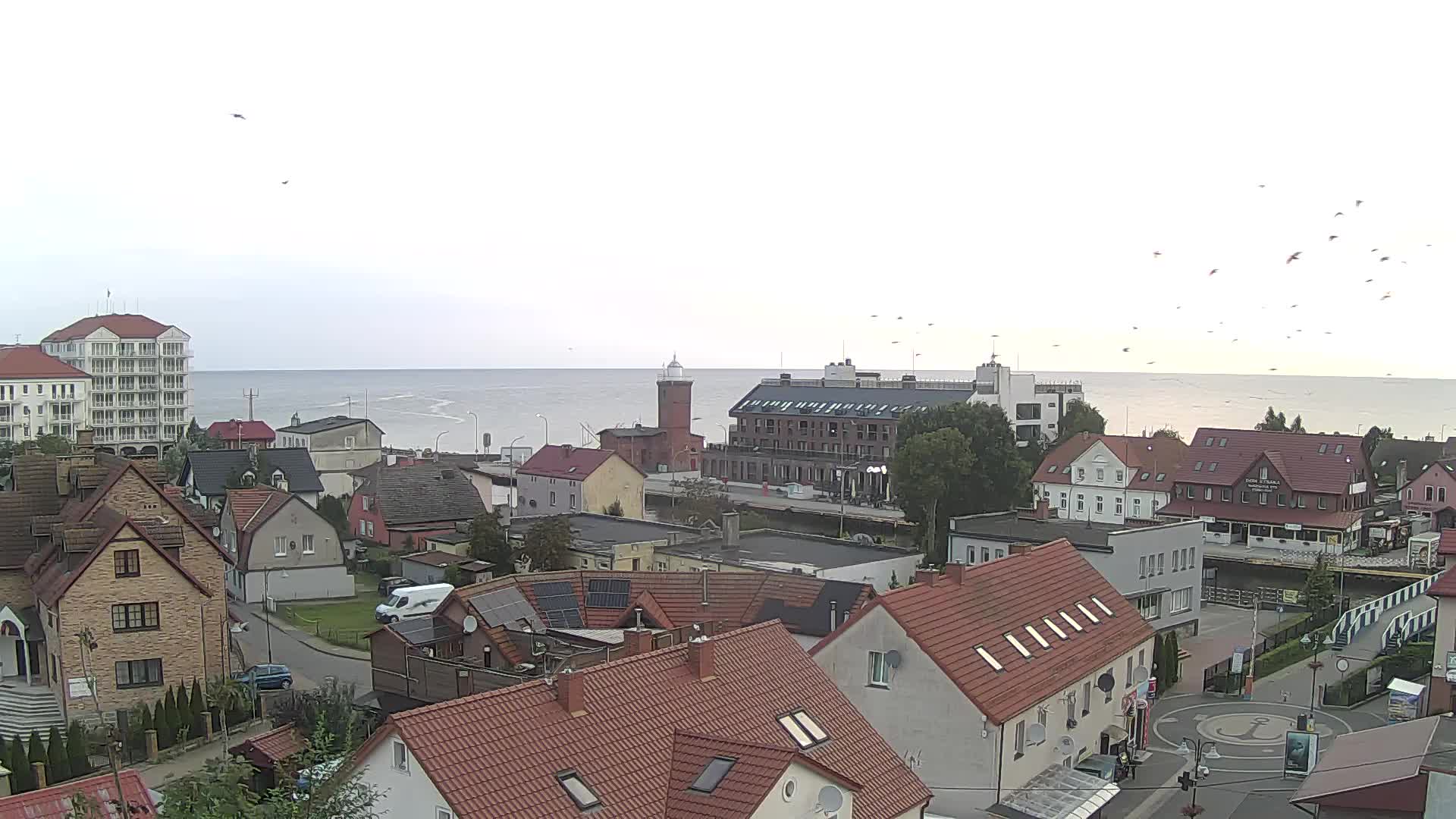 Darłówko - panorama z widokiem na morze